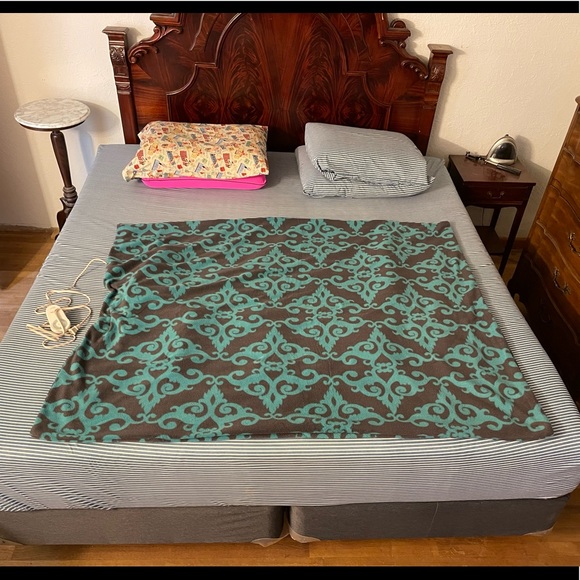 Rare Sunbeam Electric Blanket Warming Throw Washable